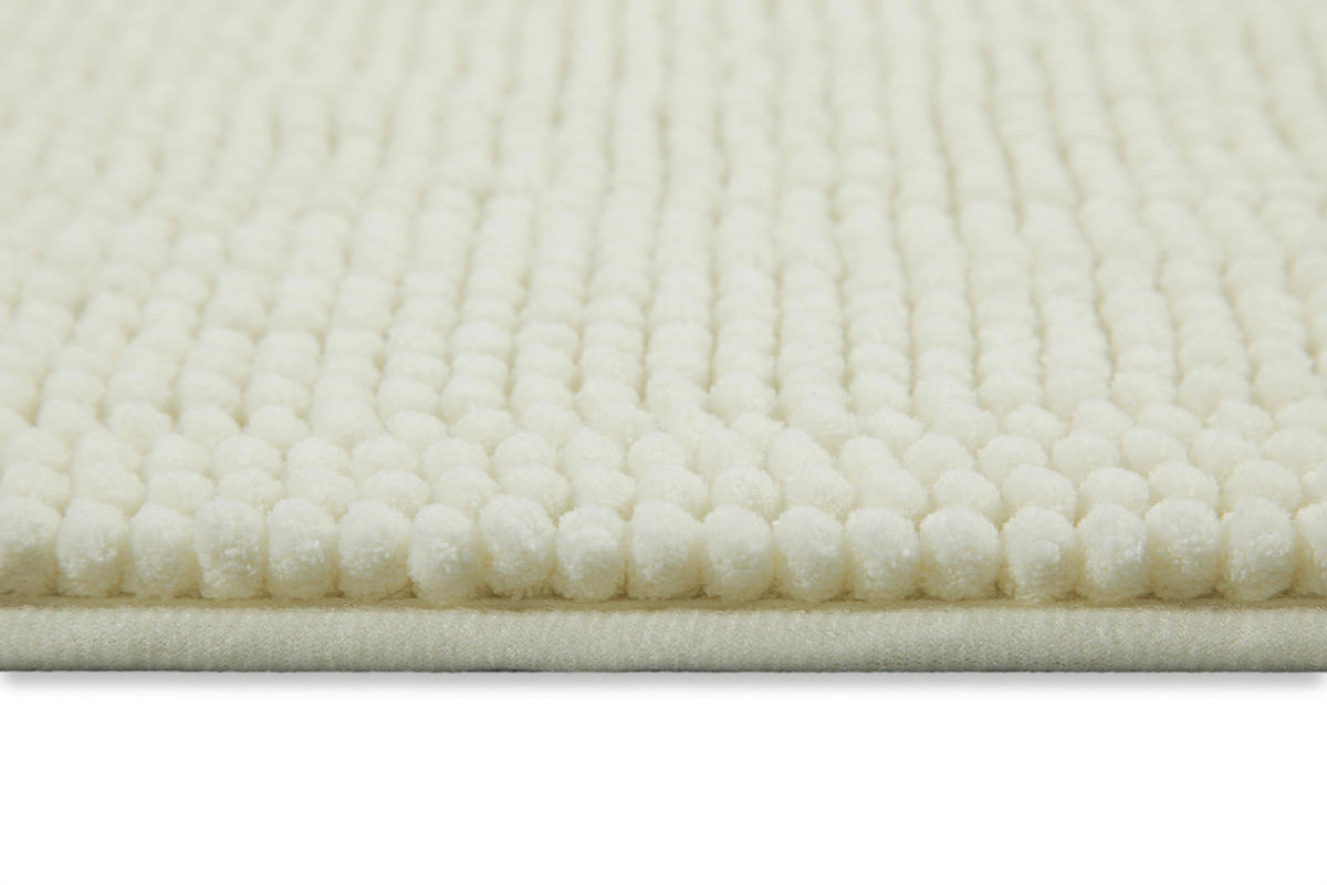 BADTEPPICH Elfenbein 60/100 cm  - Elfenbein, Basics, Kunststoff/Textil (60/100cm) - WECON HOME