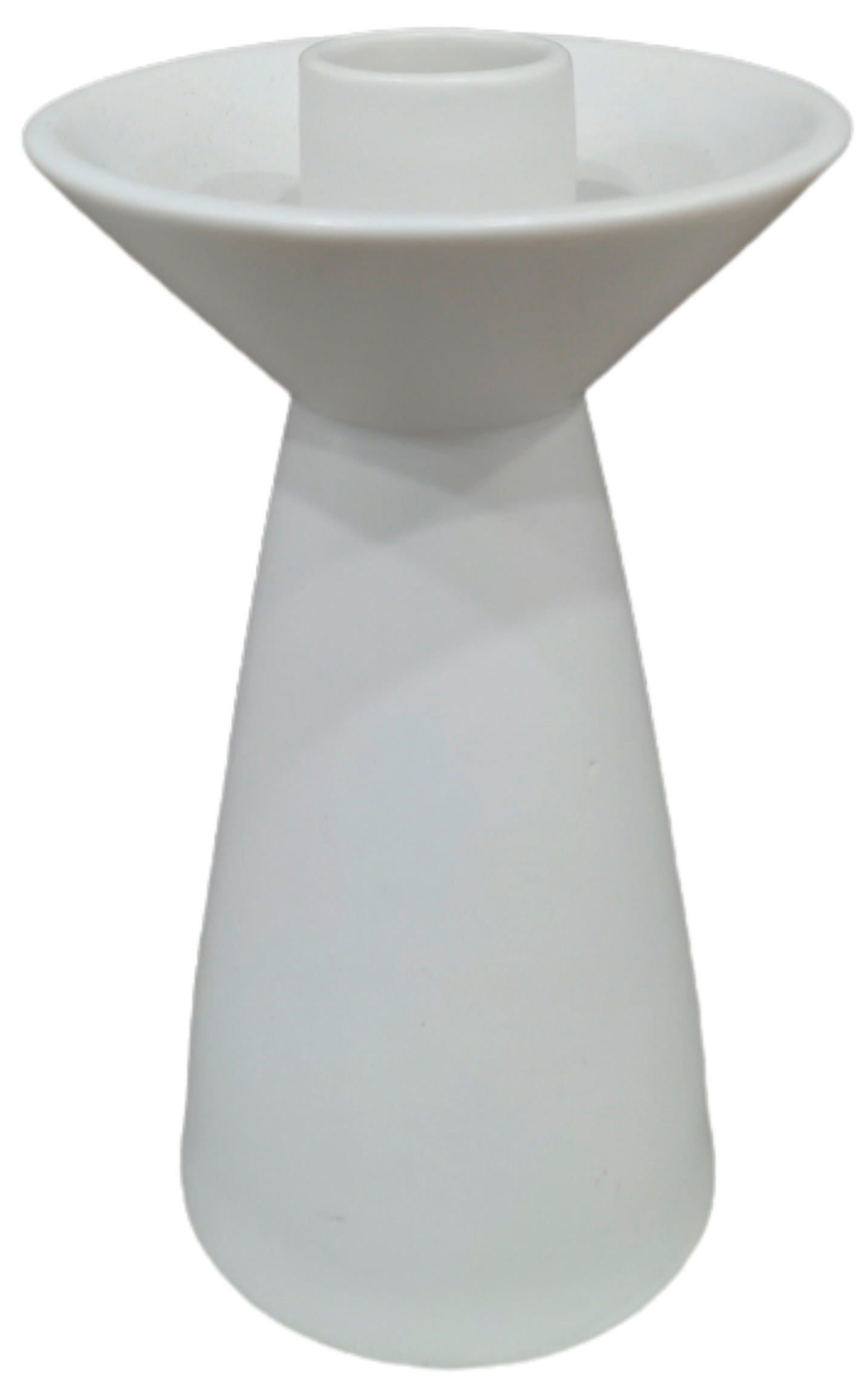 KERZENHALTER - Weiß, Basics, Keramik (9/16,1cm) - Ambia Home