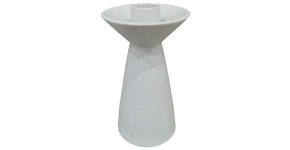 KERZENHALTER - Weiß, Basics, Keramik (9/16,1cm) - Ambia Home
