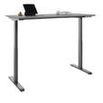 SCHREIBTISCH 160/75/72-122 cm  in Grau, Hickory  - Anthrazit/Grau, MODERN, Holzwerkstoff/Metall (160/75/72-122cm) - Novel