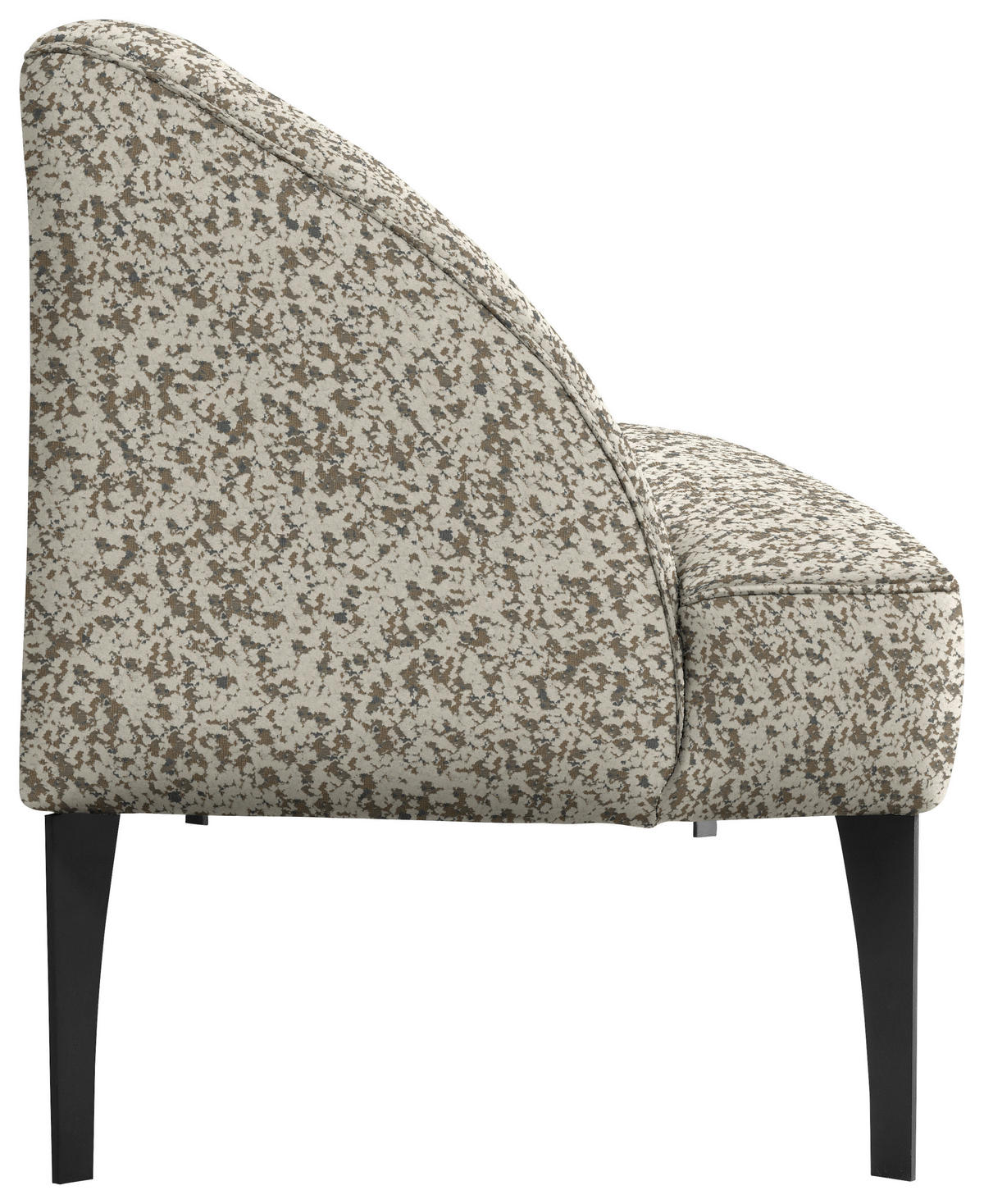 SITZBANK in Textil Braun, Beige  - Beige/Schwarz, KONVENTIONELL, Textil/Metall (177/85/72cm) - Moderano