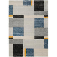 WEBTEPPICH 200/250 cm Palazzo Bloc Blau, Gelb, Grau  - Blau/Gelb, LIFESTYLE, Textil (200/250cm) - Novel