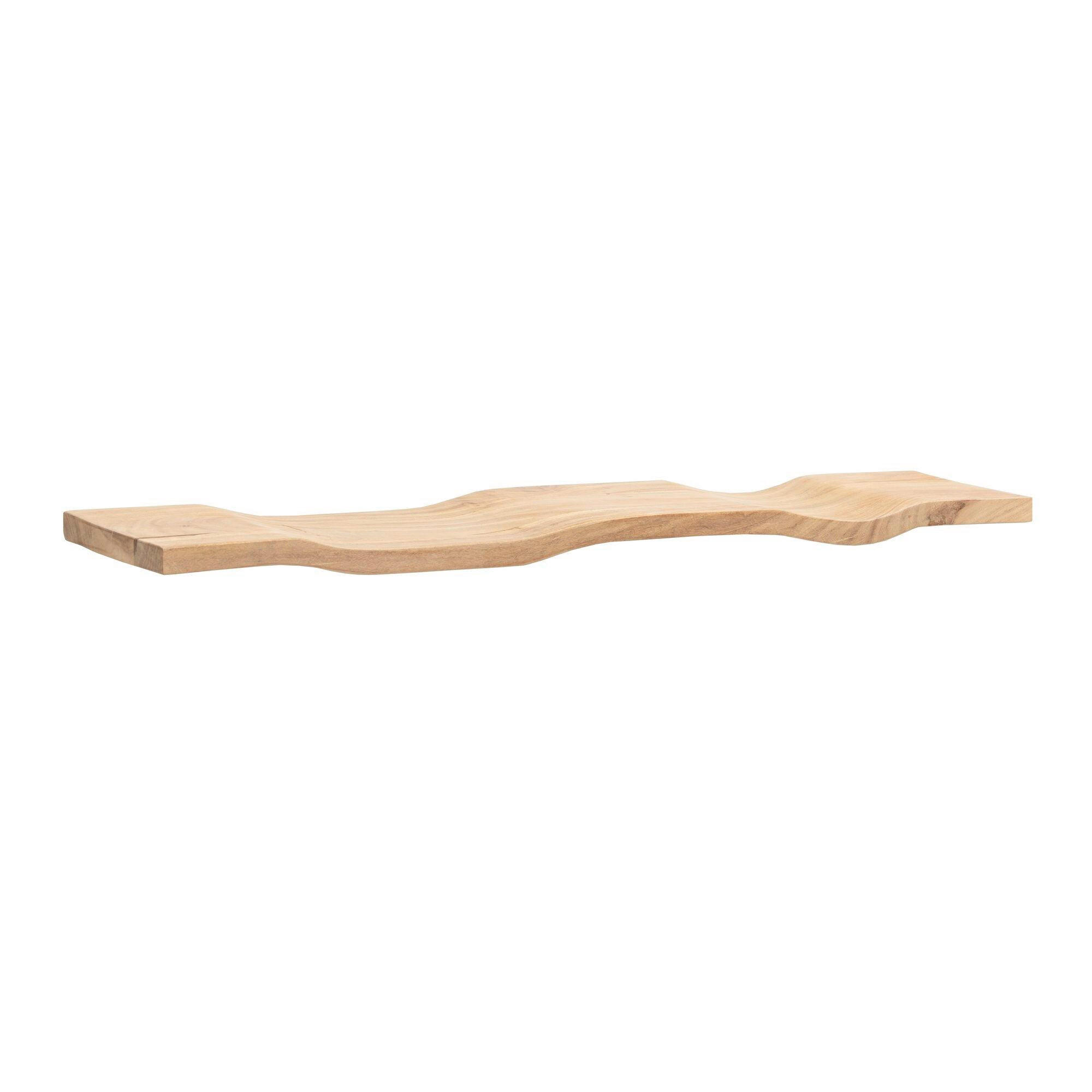NÁSTENNÁ POLICA, akácia, farba akácie, 80/5/20 cm - farba akácie, Design, drevo (80/5/20cm) - Livetastic