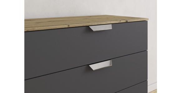 KOMMODE  in 80/81/42 cm  - Chromfarben/Dunkelgrau, Design, Holzwerkstoff/Metall (80/81/42cm) - Carryhome