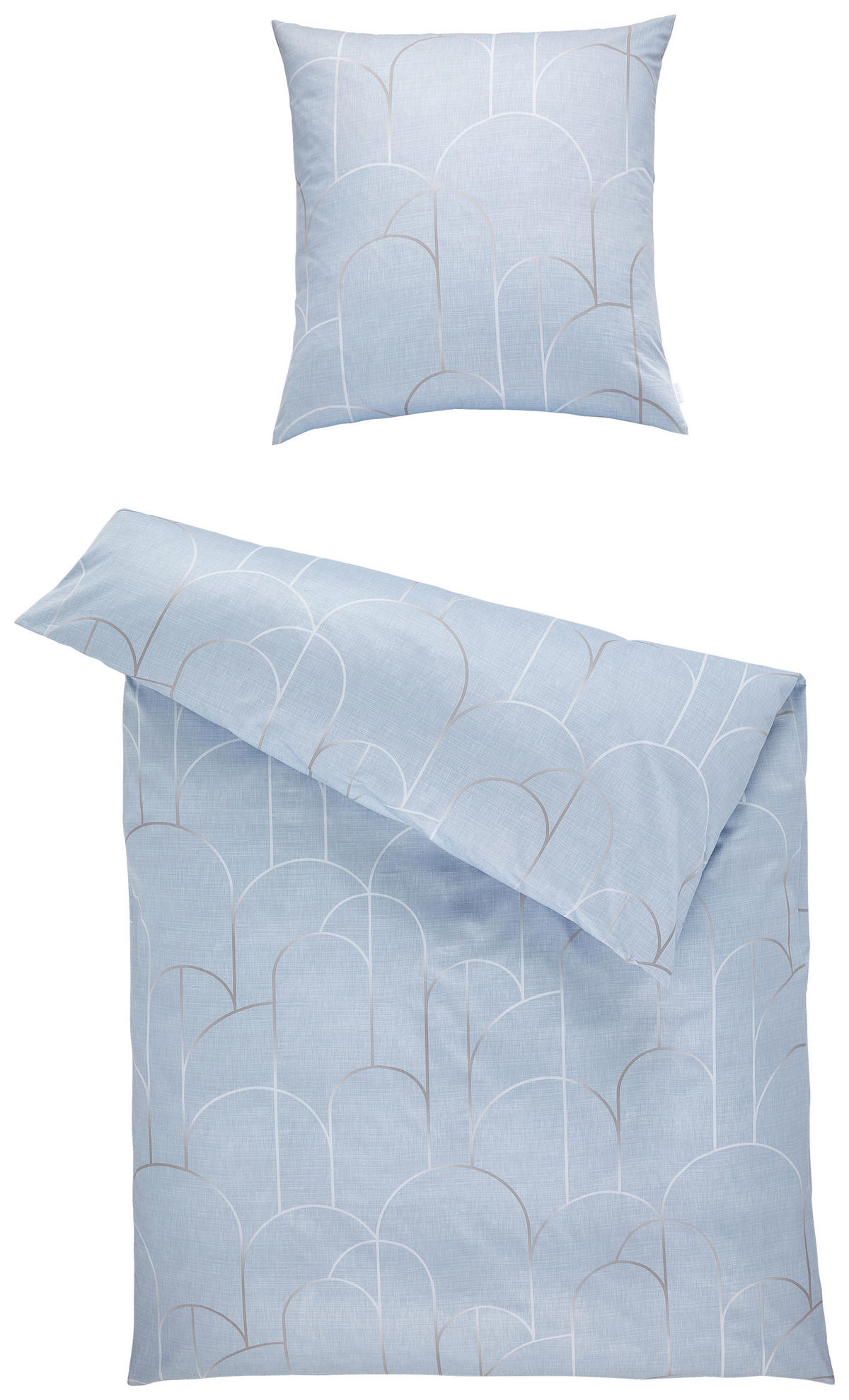 BETTWÄSCHE ATELIER Makosatin 155/220 cm  - Silberfarben, Design, Textil (155/220cm) - Estella