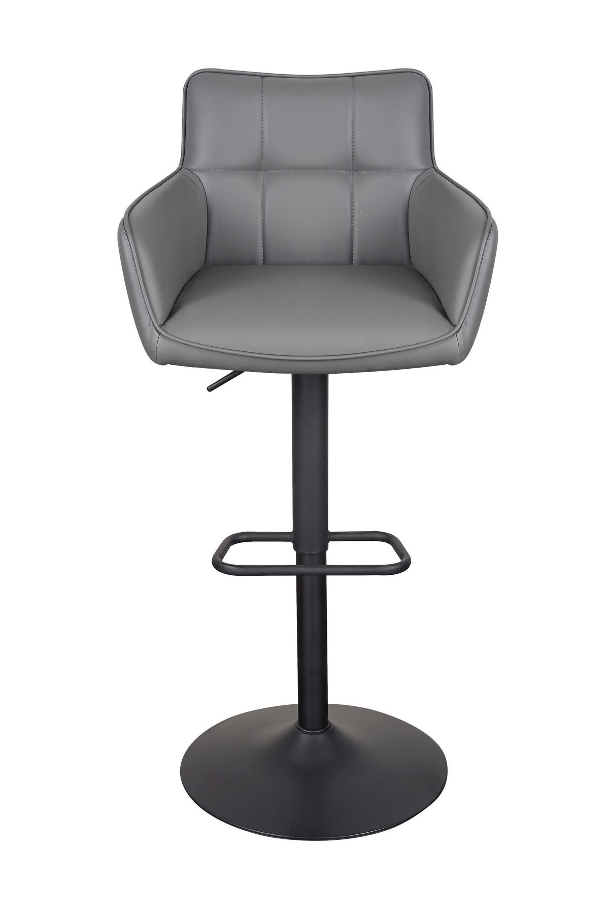 BARHOCKER in Grau, Schwarz  - Schwarz/Grau, MODERN, Textil/Metall (54,5/91/113/51,5cm) - Livetastic