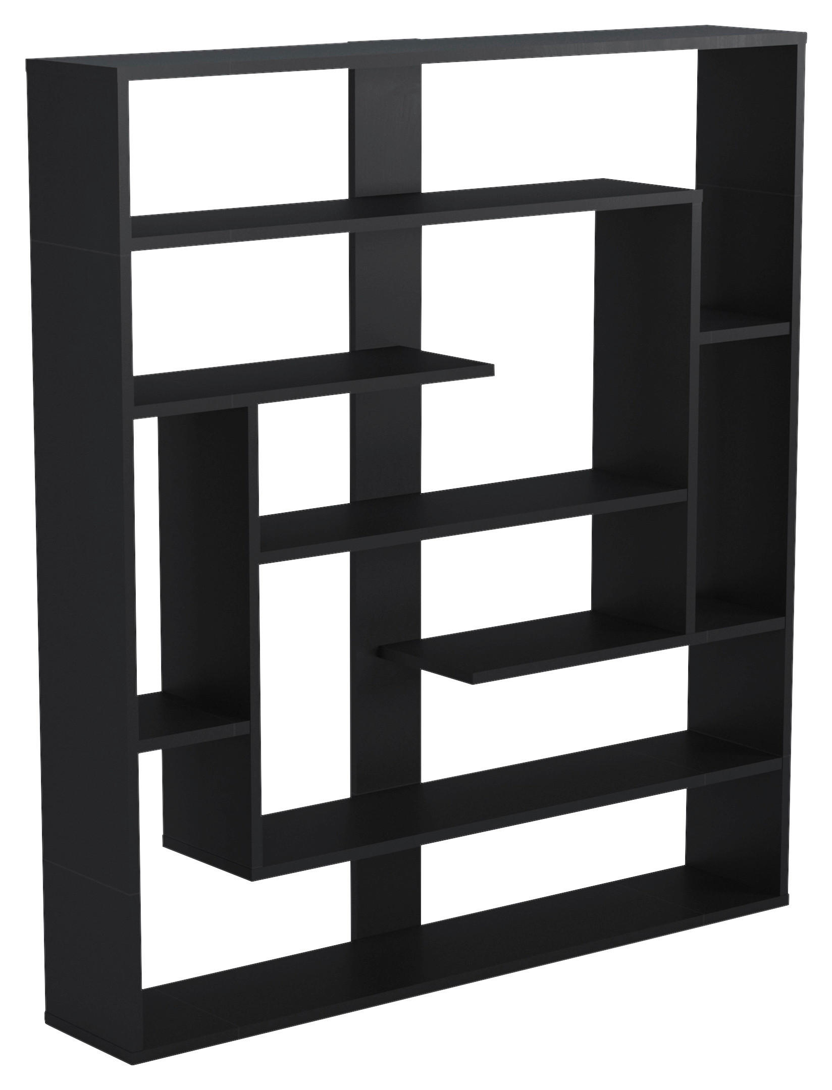 REGAL  114/132/22 cm Schwarz  - Schwarz, Design, Holzwerkstoff (114/132/22cm) - Livetastic