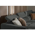 ECKSOFA  in Chenille Dunkelgrau  284/205 cm  - Dunkelgrau/Schwarz, Design, Kunststoff/Textil (284/205cm) - Xora