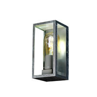 AUßENWANDLEUCHTE Karo   - Klar/Zinkfarben, Basics, Glas/Metall (23,6/11/11cm)