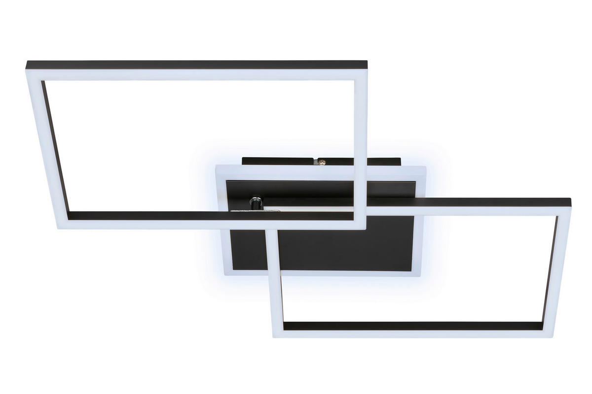 LED PLAFONJERA  - crna, Dizajnerski, metal/plastika (50/38,8/8cm)