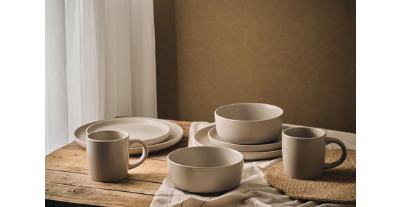 KOMBISERVICE Taupe Salerno 16-teilig 4 Personen  - Taupe, Trend, Keramik - Novel
