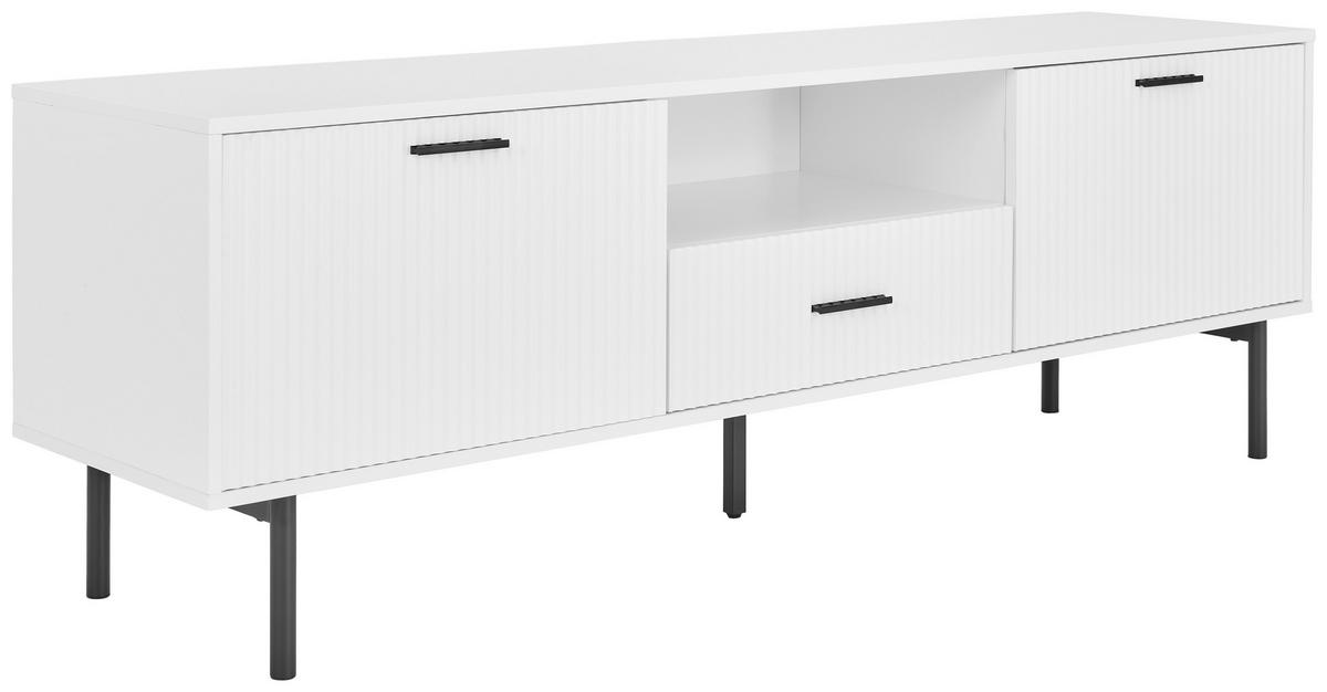 LOWBOARD  in 165/55/40 cm  - Schwarz/Weiß, Design, Holzwerkstoff/Metall (165/55/40cm) - MID.YOU