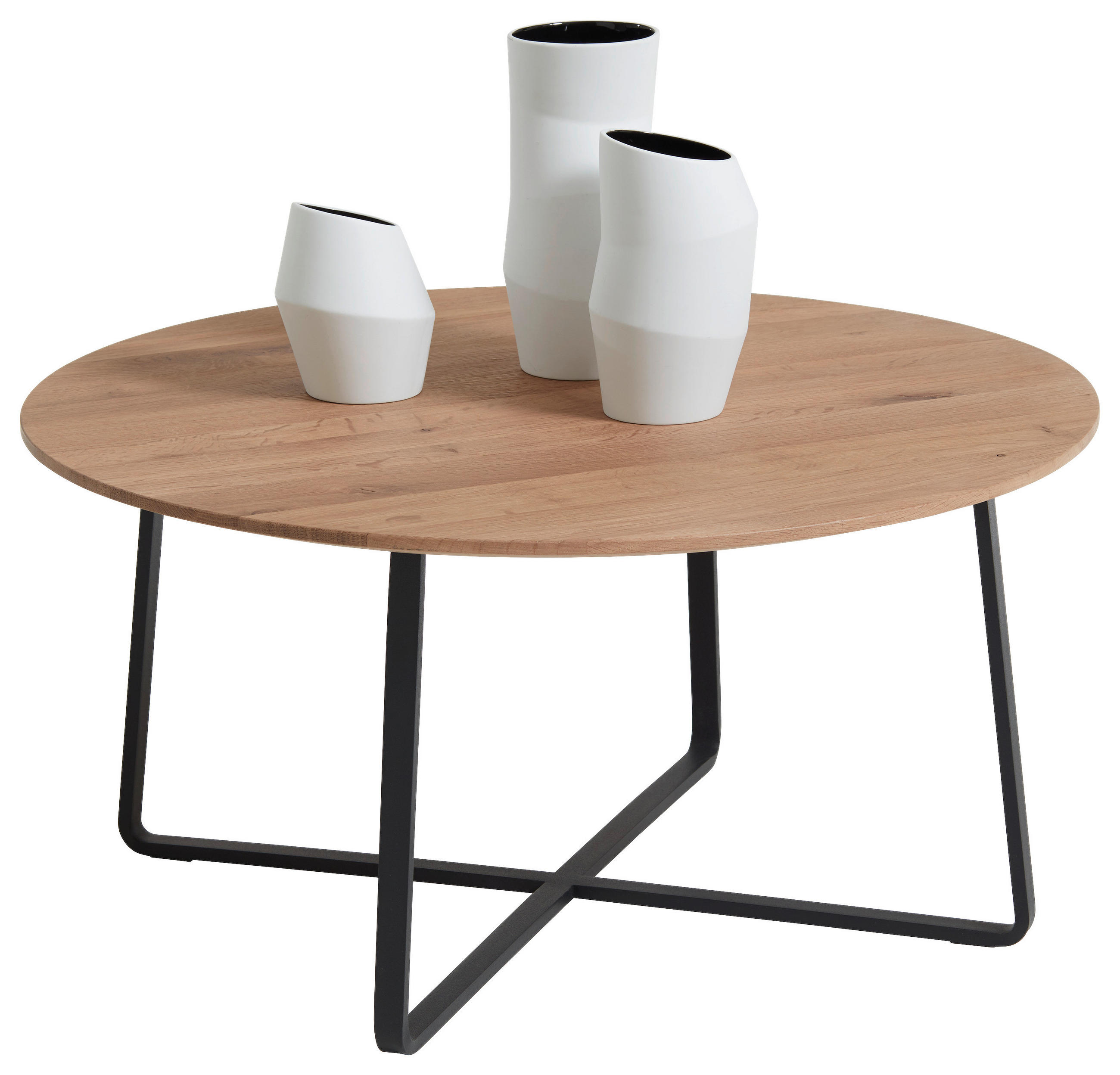 COUCHTISCH in Holz 70/70/35 cm - Eichefarben/Anthrazit, Natur, Holz/Metall (70/70/35cm) - Schöner Wohnen