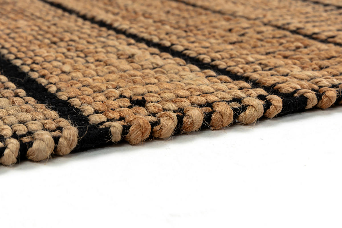 HANDWEBTEPPICH 60/110 cm Nalaya Schwarz rechteckig  - Schwarz, Basics, Textil (60/110cm) - Schöner Wohnen