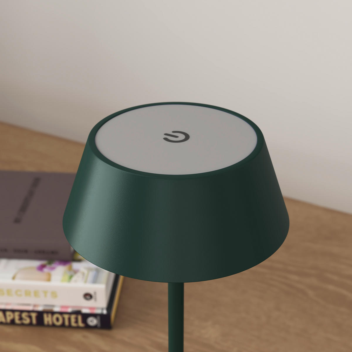 AKKU-TISCHLEUCHTE 11/30 cm  - Dunkelgrün/Schwarz, Trend, Kunststoff/Metall (11/30cm) - Novel