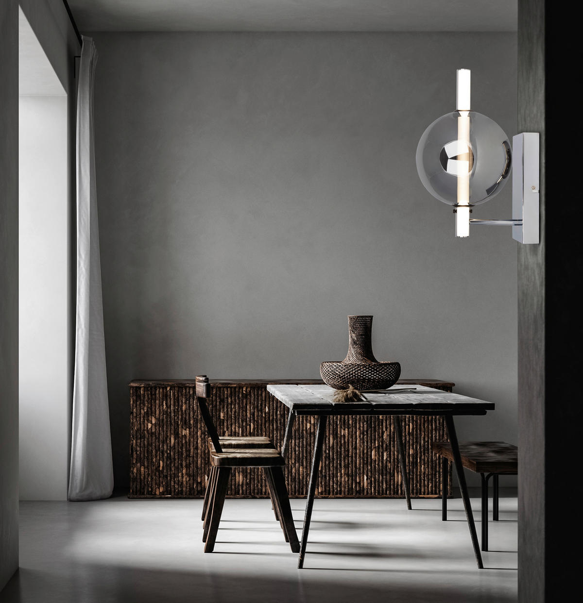 LED-WANDLEUCHTE Nova 18/22,2/31,3 cm   - Design, Glas/Metall (18/22,2/31,3cm) - Näve