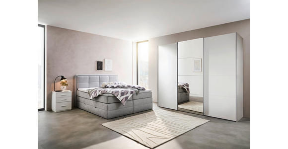 BOXSPRINGBETT 180/200 cm in Greige - Greige/Schwarz, KONVENTIONELL, Kunststoff/Textil (180/200cm) - Esposa
