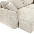 BIGSOFA Flachgewebe Beige  - Beige/Schwarz, KONVENTIONELL, Kunststoff/Textil (250/72/145cm) - Carryhome
