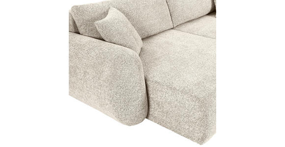 BIGSOFA Flachgewebe Beige  - Beige/Schwarz, KONVENTIONELL, Kunststoff/Textil (250/72/145cm) - Carryhome