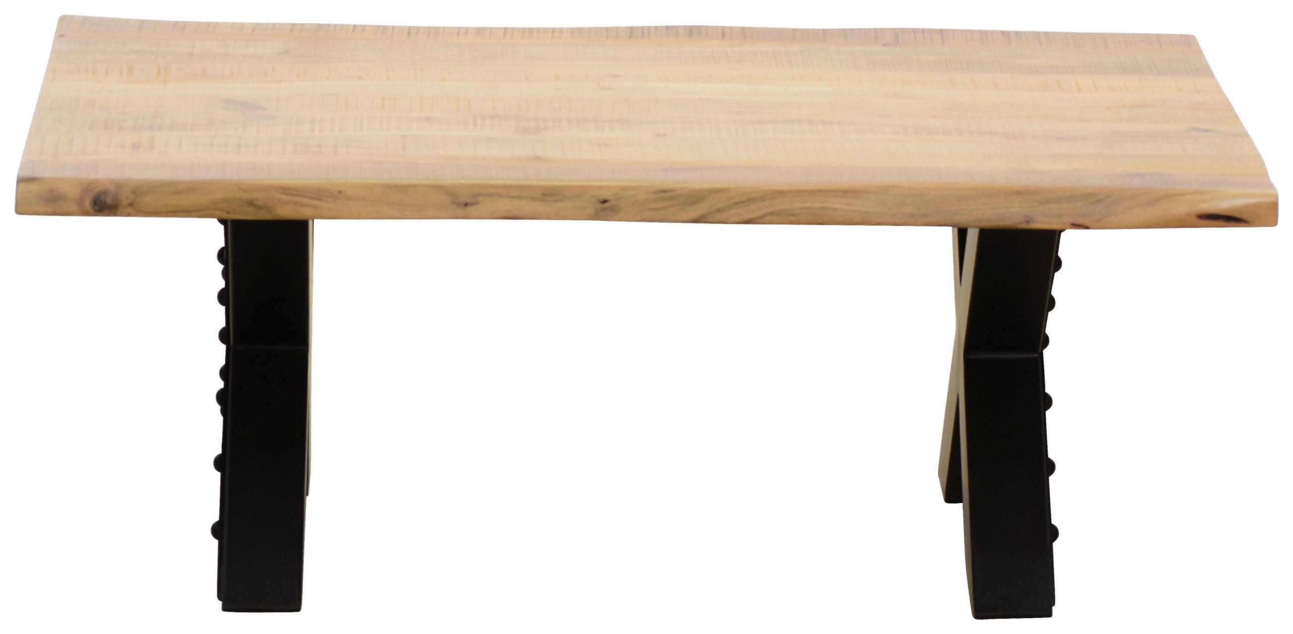 COUCHTISCH in Holz, Metall 115/70/45 cm  - Schwarz/Naturfarben, Design, Holz/Metall (115/70/45cm) - Ambia Home