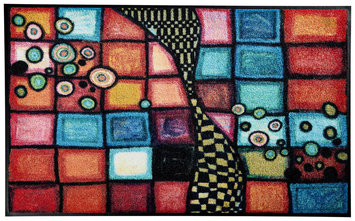 FUßMATTE  50/75 cm  Multicolor  - Multicolor, Trend, Kunststoff/Textil (50/75cm) - wash+dry