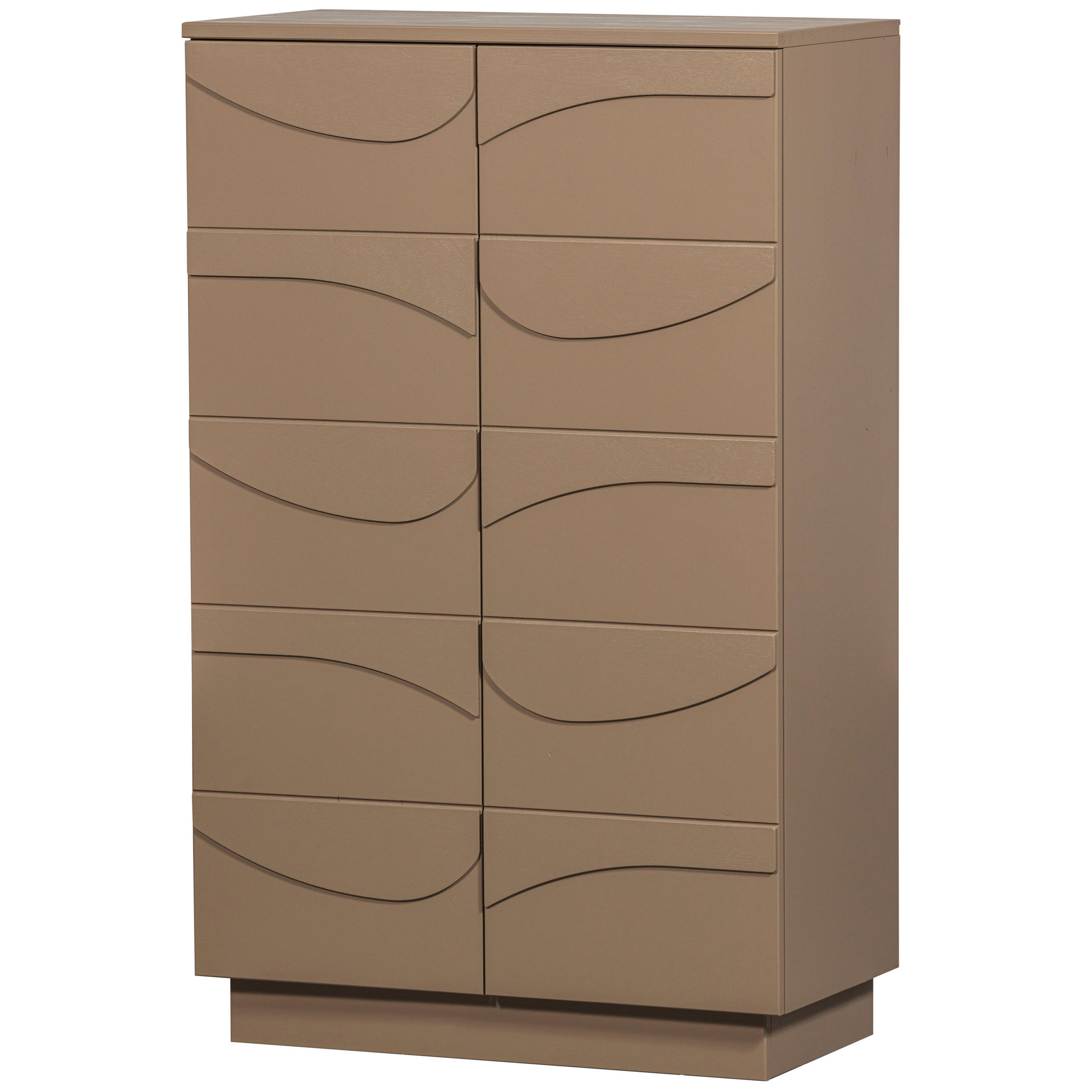 HIGHBOARD Teo  in 72/116/35 cm  - Schlammfarben, Design, Holz (72/116/35cm) - Livetastic
