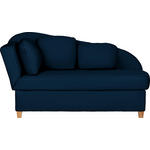 LIEGE  in Chenille, Flachgewebe Dunkelblau  - Dunkelblau, LIFESTYLE, Holz/Textil (85/97/180cm) - Novel