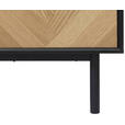 HIGHBOARD  - Eichefarben/Goldfarben, Design, Holzwerkstoff/Metall (95/160/40cm) - Novel