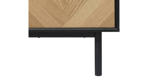 HIGHBOARD  - Eichefarben/Goldfarben, Design, Holzwerkstoff/Metall (95/160/40cm) - Novel