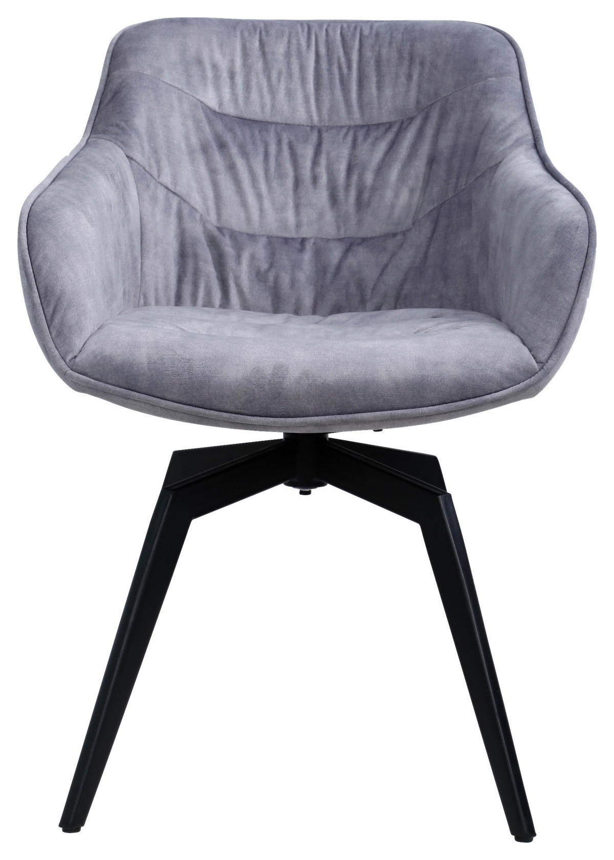 NASLANJAČ, kovina, tekstil siva, črna  - siva/črna, Design, kovina/tekstil (59/84/64cm) - Hom`in
