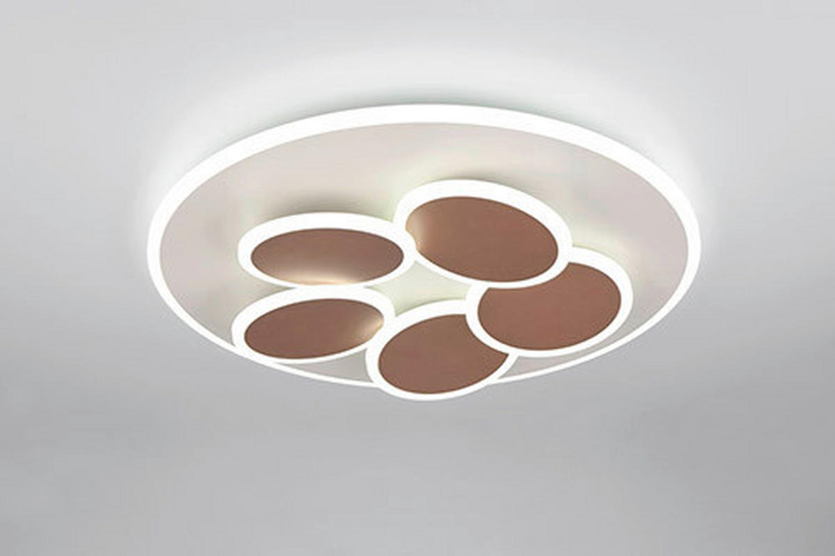 LED-DECKENLEUCHTE 49/7.5 cm   - Braun/Grau, Design, Metall (49/7.5cm) - Trio Leuchten
