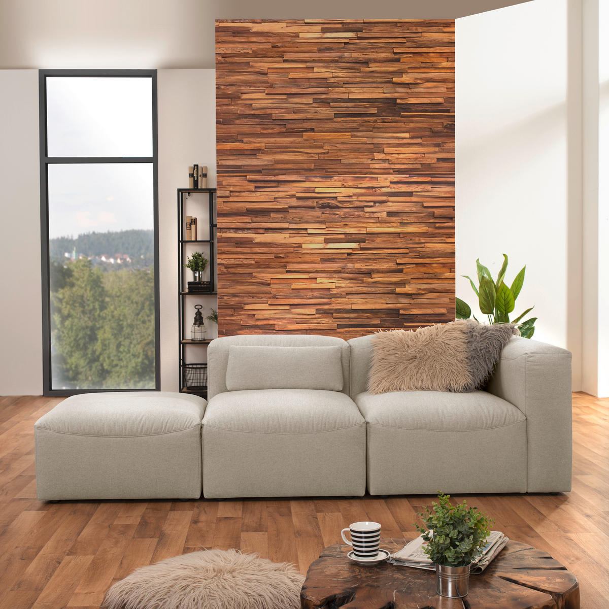 SOFAELEMENT Flachgewebe Creme  - Creme, Design, Kunststoff/Textil (75/73/100cm) - Max Winzer