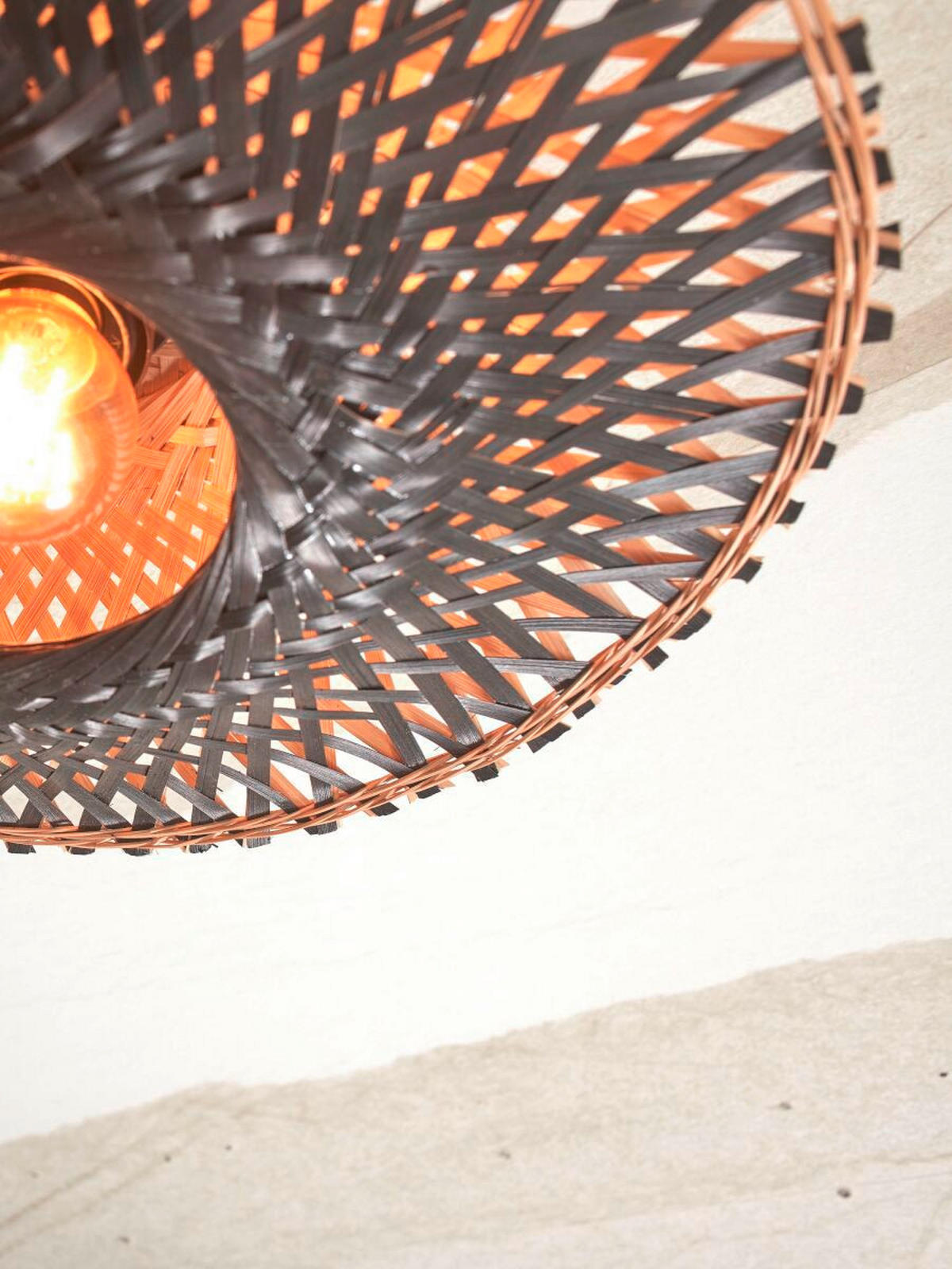 TAKLAMPA GOOD&MOJO  44/12 cm  - svart/naturfärgad, Trend (44/12cm) - Good & Mojo