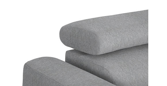 ECKSOFA in Webstoff Silberfarben 280/205 cm - Silberfarben/Schwarz, Design, Textil/Metall (280/205cm) - Xora