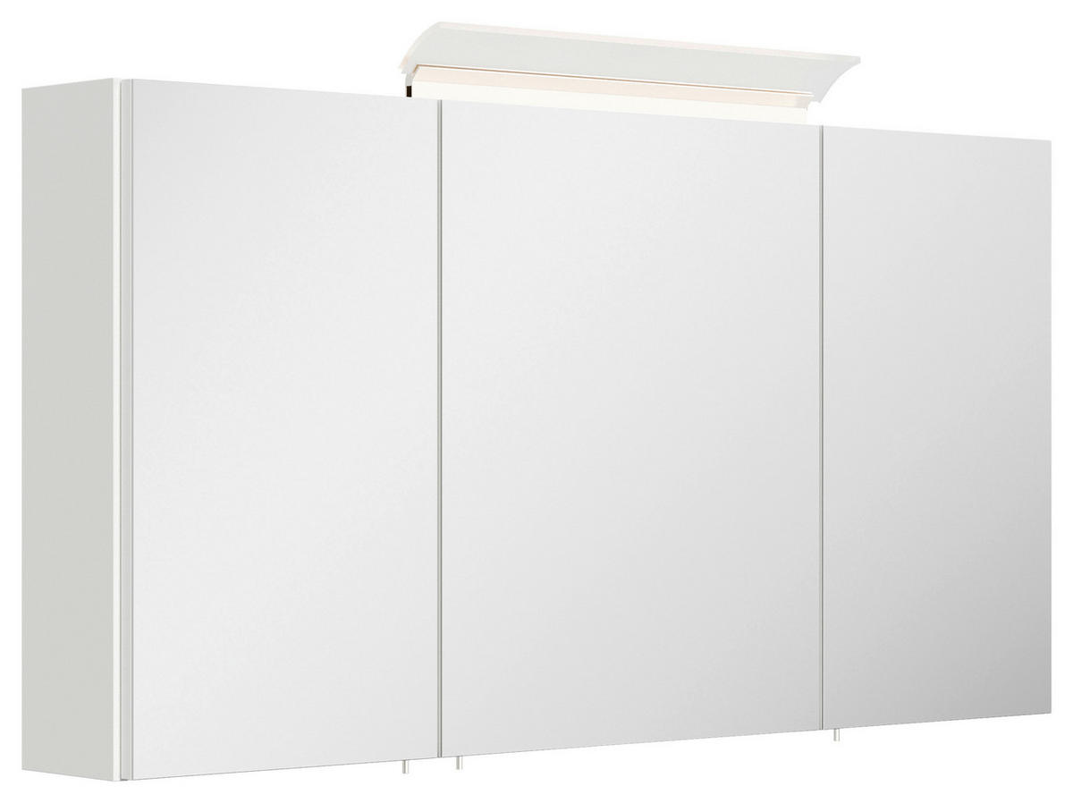 BADEZIMMER 5-teilig  in 120 cm  - Weiß Hochglanz/Weiß, Basics, Holzwerkstoff/Stein (120cm) - MID.YOU