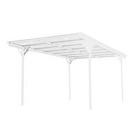 CARPORT 305/232/503 cm Aluminium  - Weiß, Basics, Kunststoff/Metall (305/232/503cm) - Ambia Garden