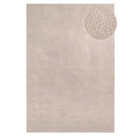 WEBTEPPICH Wohnzimmer 80 cm Fiona Beige rund  - Beige, KONVENTIONELL, Textil (80cm) - Novel