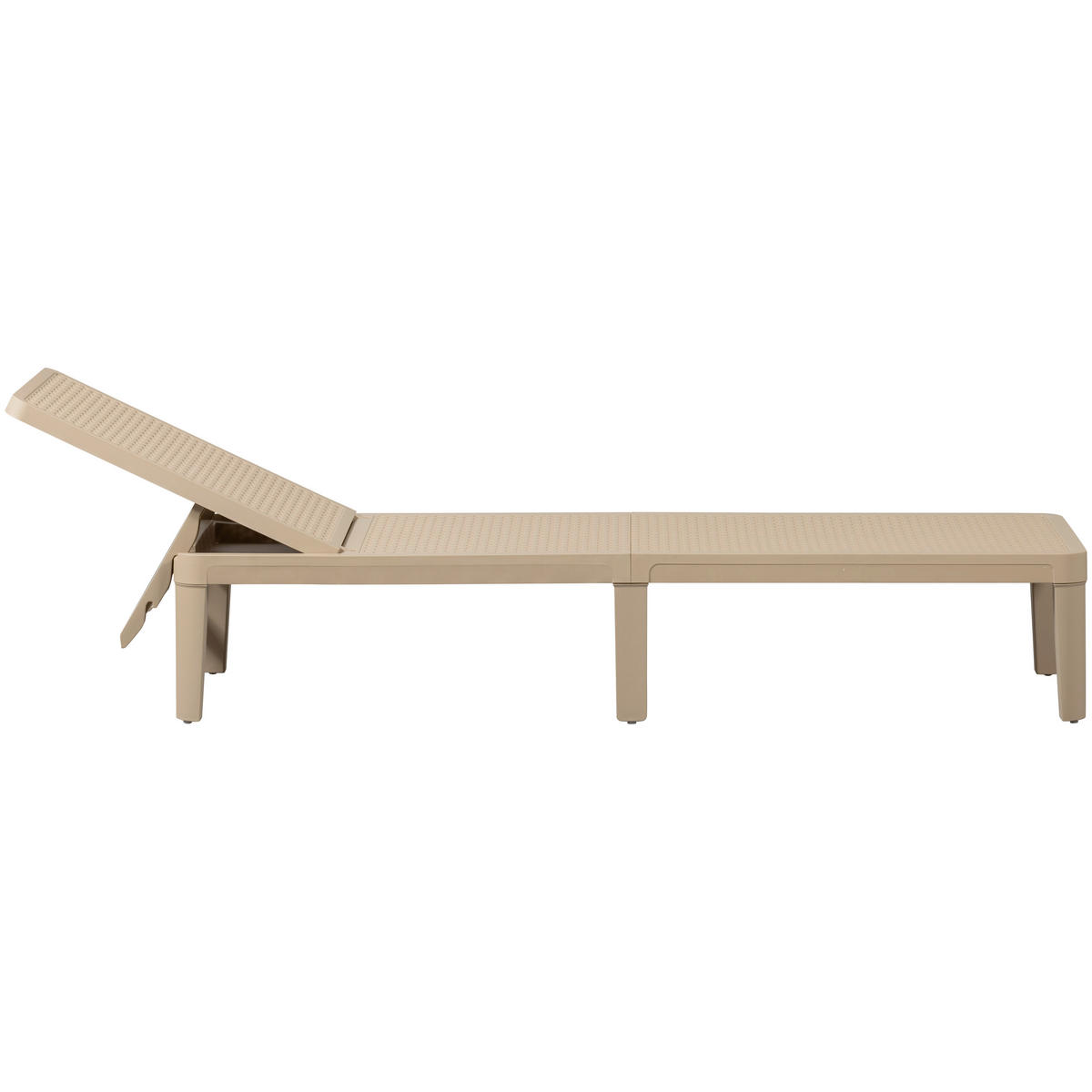 GARTENLIEGE 55/29/191 cm  - Sandfarben, Design, Kunststoff (55/29/191cm) - Livetastic