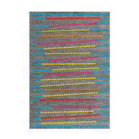 FLACHWEBETEPPICH Wohnzimmer 170/240 cm Blau, Multicolor rechteckig  - Blau/Multicolor, Basics, Textil (170/240cm) - Kayoom