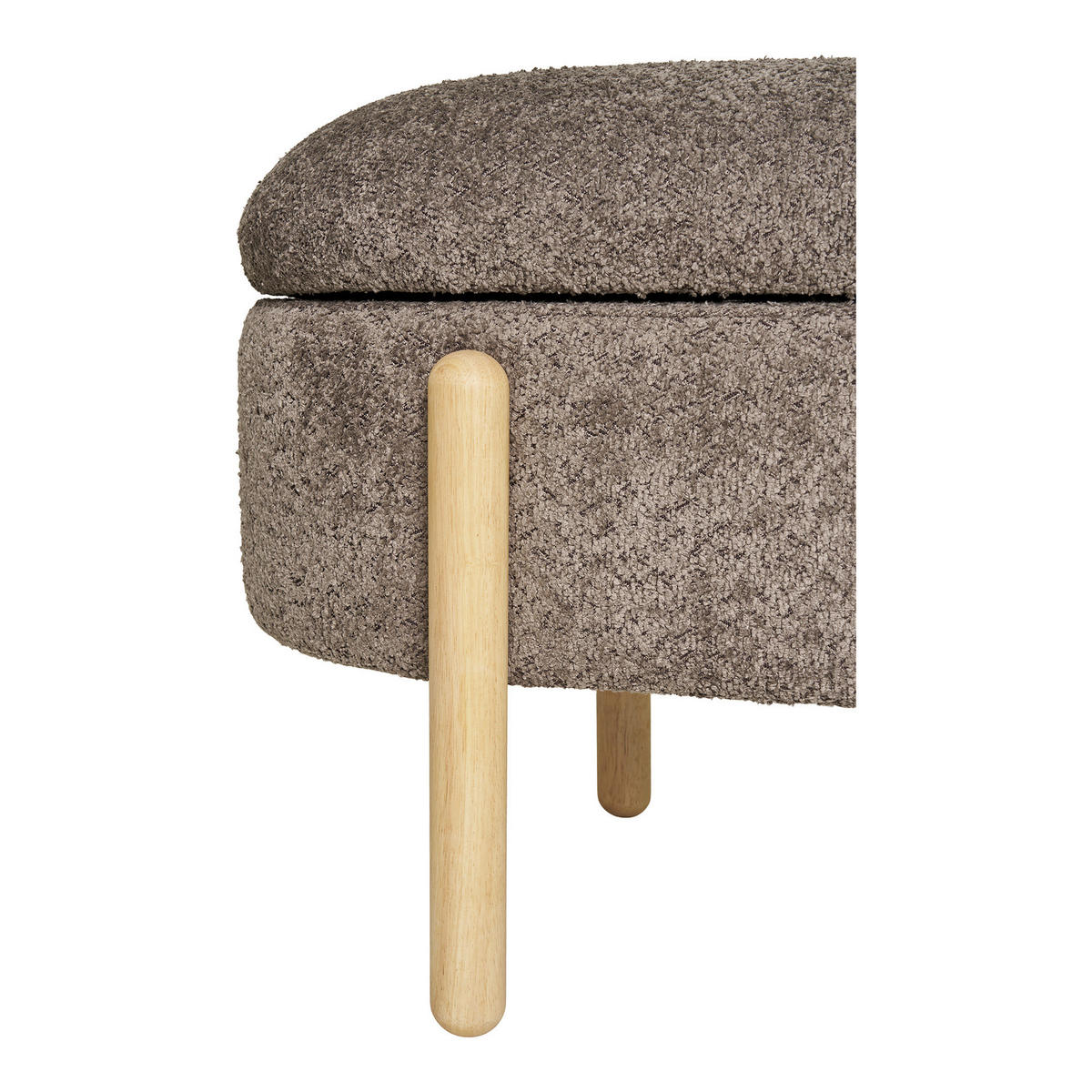 GARDEROBENBANK - Naturfarben/Braun, Design, Holzwerkstoff/Textil (97/40/48cm) - MID.YOU