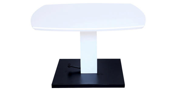 COUCHTISCH 80/80/47-66 cm quadratisch Schwarz, Weiß - Schwarz/Weiß, Design, Holzwerkstoff/Metall (80/80/47-66cm) - Novel