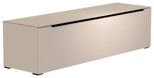 LOWBOARD in 160/43/45 cm - Sandfarben/Schwarz, Design, Glas/Holzwerkstoff (160/43/45cm) - Moderano