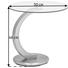 BEISTELLTISCH in Edelstahlfarben, Klar - Klar/Edelstahlfarben, Design, Glas/Metall (50/46cm) BEISTELLTISCH in Edelstahlfarben, Klar - Klar/Edelstahlfarben, Design, Glas/Metall (50/46cm)