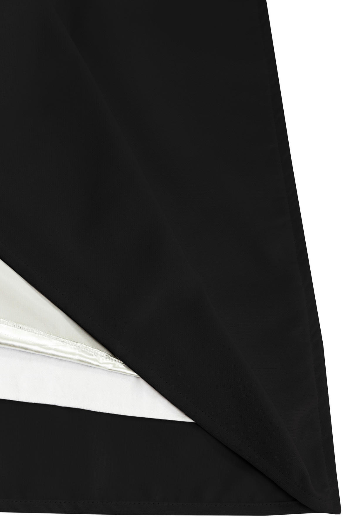 LÄRMSCHUTZVORHANG black-out (lichtundurchlässig) 145/250 cm   - Schwarz, Basics, Textil (145/250cm)