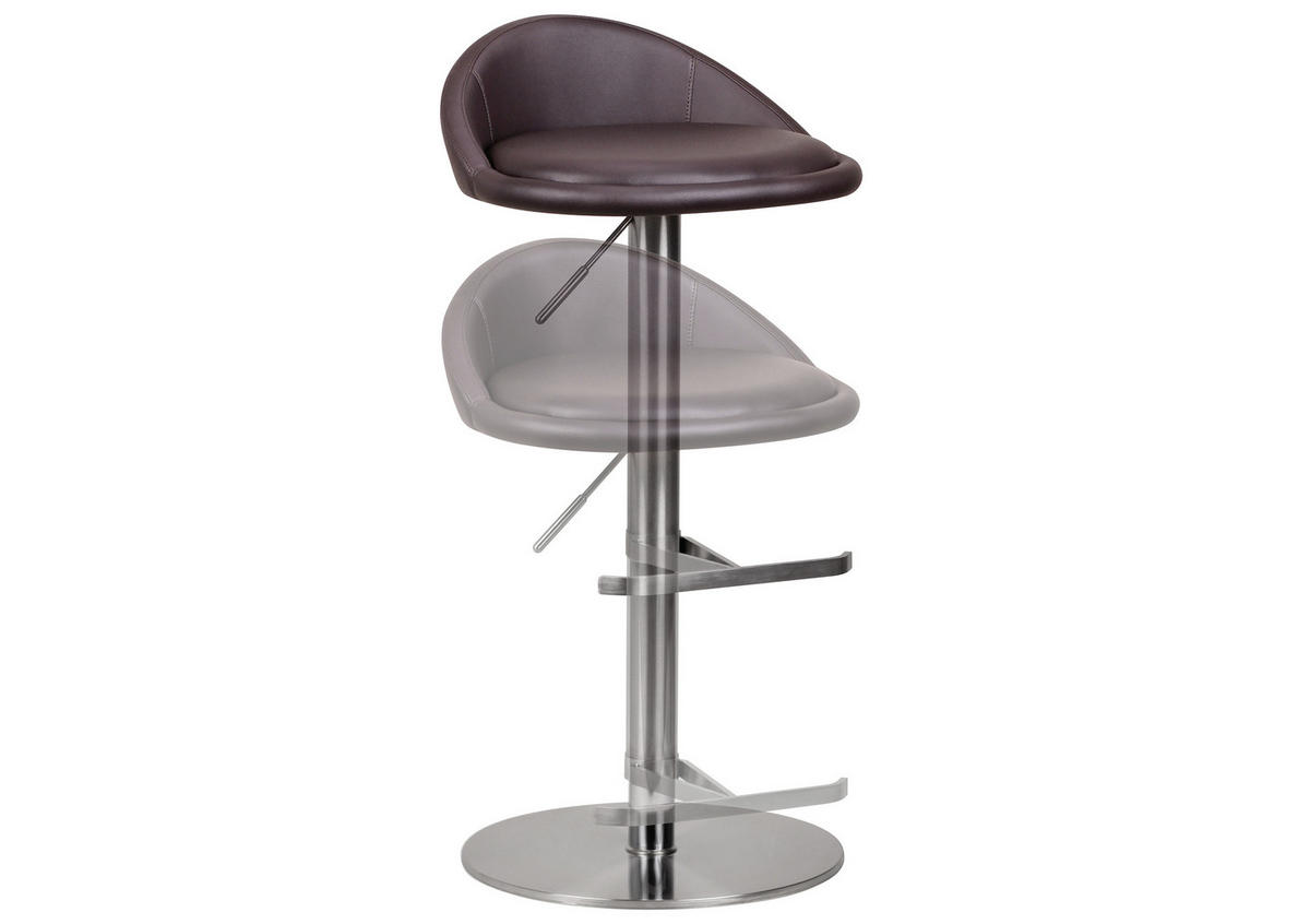 BÁRSZÉK textil barna  - barna/ezüstszínű, Modern, textil/fém (43/54-79/43cm) - MID.YOU