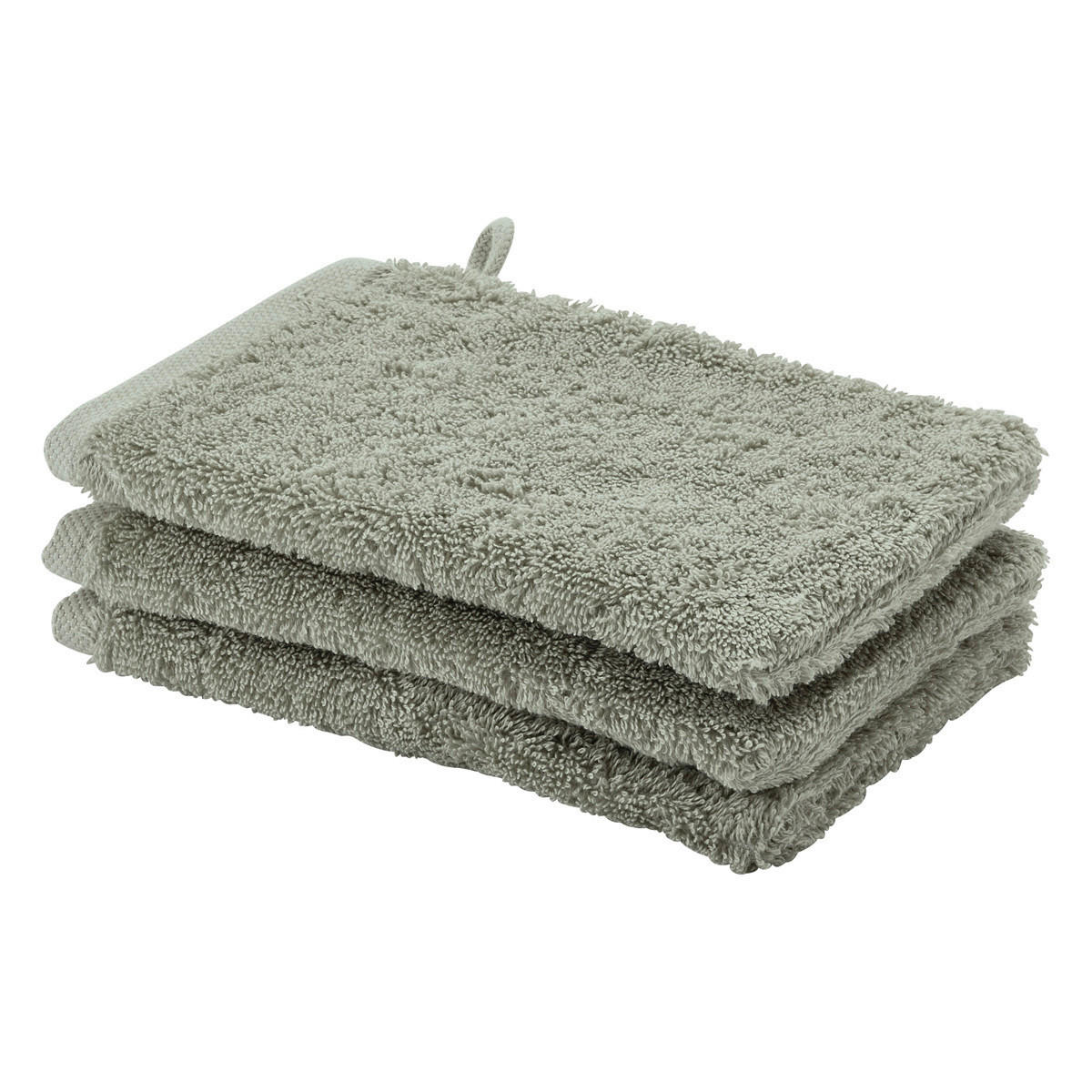 WASCHLAPPEN London Waldgrün 3-teilig  - Waldgrün, Basics, Textil (16/22cm) - Aquanova