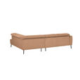 ECKSOFA in Webstoff Rostfarben  280/205 cm  - Rostfarben/Schwarz, Design, Textil/Metall (280/205cm) - Xora