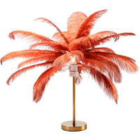 TISCHLEUCHTE - Rot/Messingfarben, MODERN, Naturmaterialien/Metall (50/60/50cm) - Kare-Design