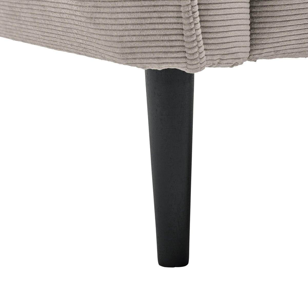 2-SITZER-SOFA Cord Taupe  - Taupe/Schwarz, Modern, Holz/Textil (150/85/92cm) - MID.YOU