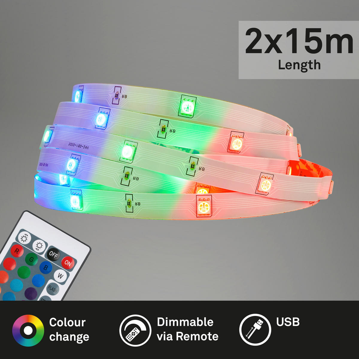 LED-STRIP 300 cm   - Weiß, Design, Kunststoff (300cm)